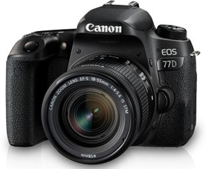 Canon EOS 77D DSLR Camera Body with Single Lens: EF-S18-55 IS STM (16 GB SD  Card Camera Bag)