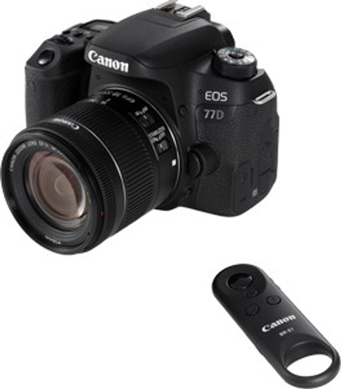 Canon EOS 77D DSLR Camera Body with Single Lens: EF-S18-55 IS STM