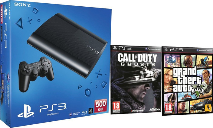 SONY - 【ひろ】プレステ3 (500GB) 本体 ＋ GTA 5 セット SONY PlayStation 3 (PS3) 500 GB with Call of Duty Ghosts