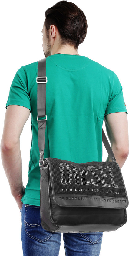 Buy DIESEL Men Black Messenger Bag T8013 Online @ Best Price