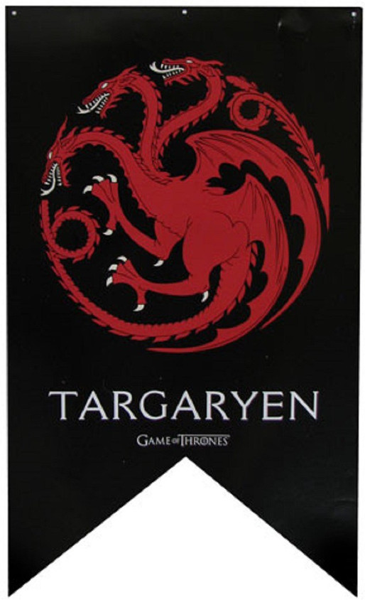 Game Of Thrones Targaryen Banner 76x127 Cm – Stoff-Wandbehang Haus Des Drachen Dekor