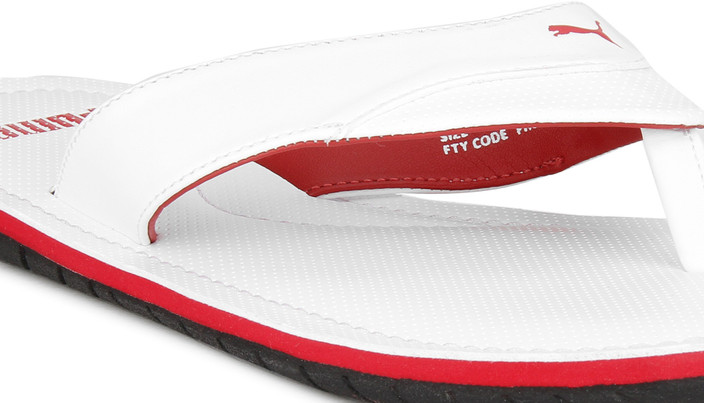 apparel puma red and black slippers PUMA Men Caper IDP Slippers Buy Puma White-High Risk Red Color