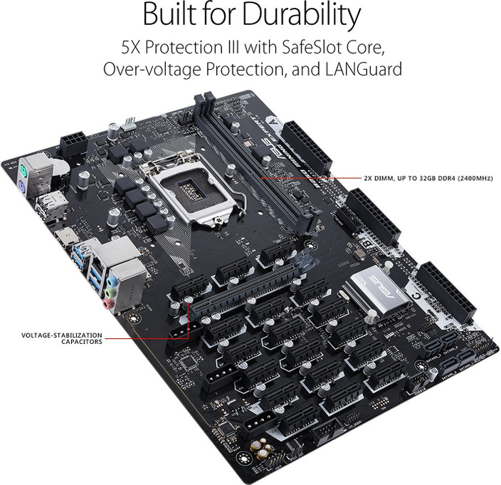 ASUS B250 MINING EXPERT 19スロット+G9300 ASUS B250 MINING EXPERT Intel LGA-1151 DDR4 for