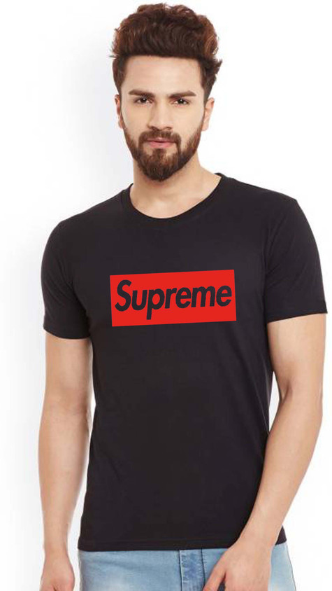 Clothing Supreme T Shirt How Much Supreme Model Tee Black Men's