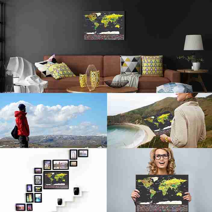 Mappa Del Mondo Da Grattare - Poster A2 (59x42cm), Aggiornata 2024 - Foto 9