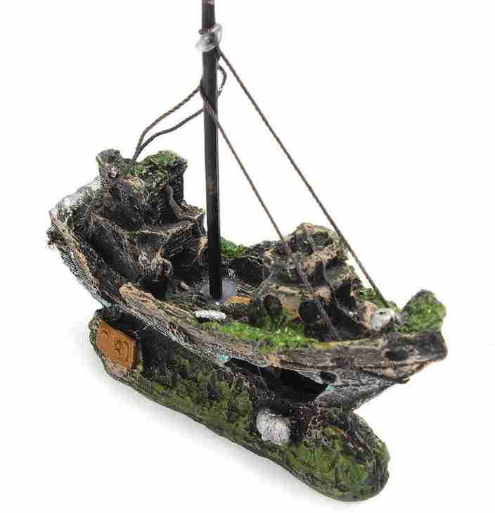 Aquapetzworld Aquarium Decorative Ornaments Ship for Fish Tank