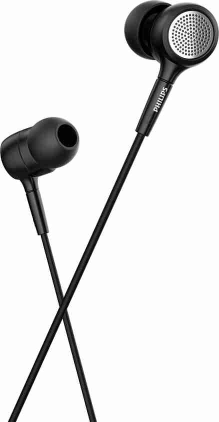 With Mic Philips Earphones She1505bk PHILIPS SHE1515BK/94/IN