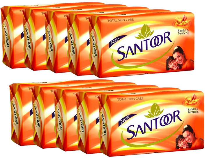 Santoor Soap Sandal Turmeric 125g x 10