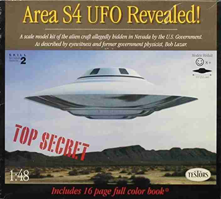 Testors \"Area S4 UFO Revealed\" プラモデル TESTORS Area S4 UFO Revealed 1:48 Scale Model Kit 576