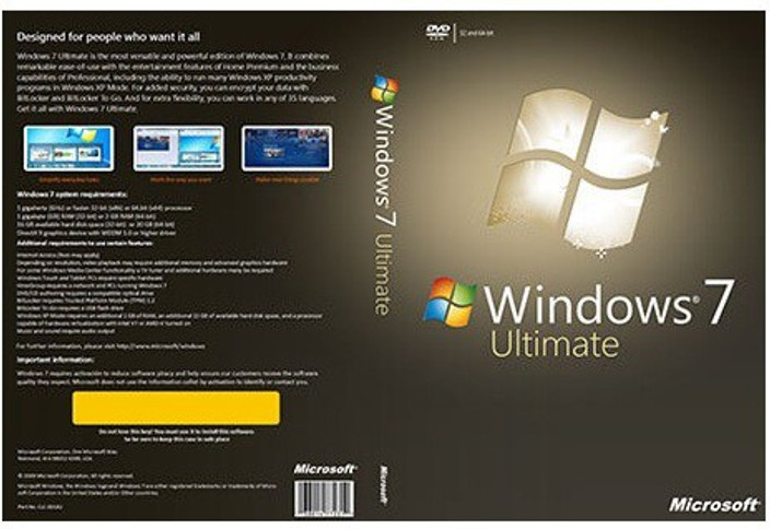 Microsoft - ●製品版●Windows 7 Ultimate SP1 32or64bit●アッ Windows 7 Ultimate with SP1 (Japanese) [x86/x64] : Microsoft