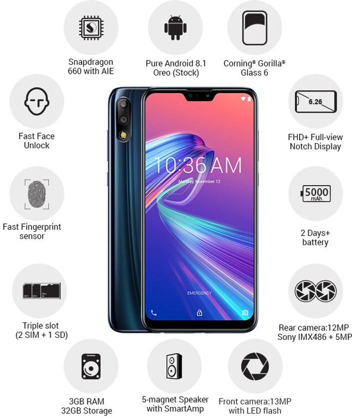 ASUS ZenFone Max Pro M2 ( 32 GB Storage, 3 GB RAM ) Online
