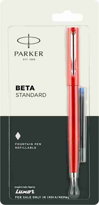 Parker Beta 9000023138 Standard Fountain Pen Chrome Trim Grey