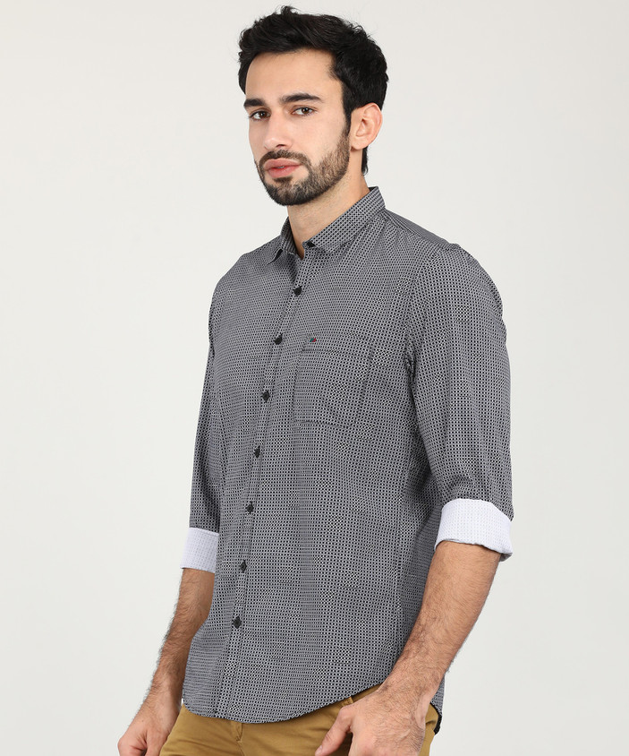 PETER ENGLAND Men Printed Casual Black, Grey Shirt Buy PETER
