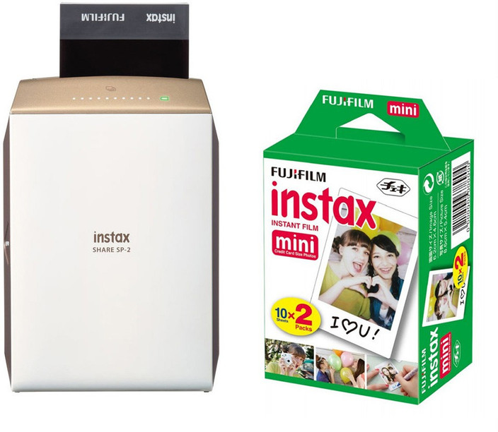 FUJIFILM Instax Share SP-2 Gold with 20 Shots Film Photo