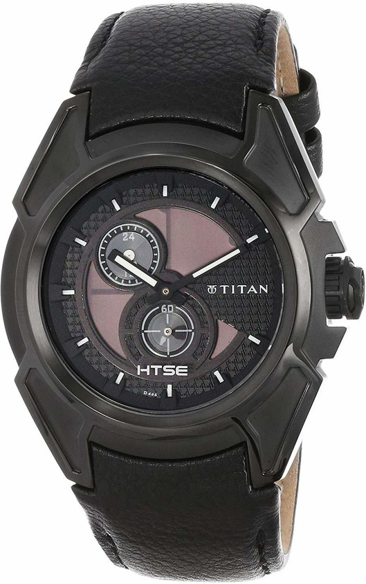 Leather Strap Titan Htse Watch Price In India Titan NH1541KL01