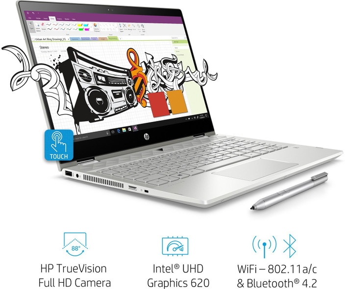HP Pavilion x360 Intel Core i5 8th Gen 8250U (8 GB/1 TB HDD/128