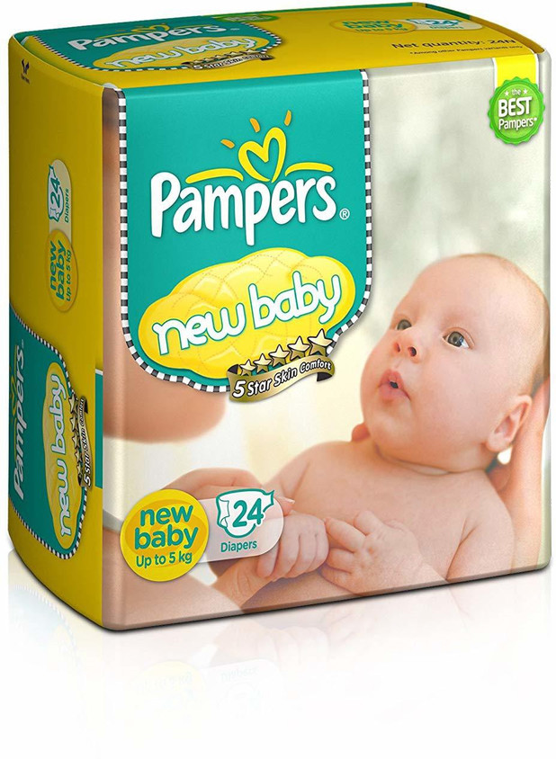 Pampers New Baby 5 Star Skin Comfort Up To 5 KG 24 Diapers New Born Buy 24 Pampers Tape Diapers Flipkart