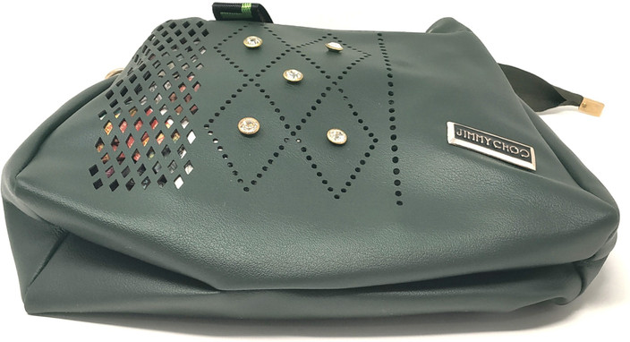 Buy JIMMY CHOO Women Green Shoulder Bag Silver Online @ Best