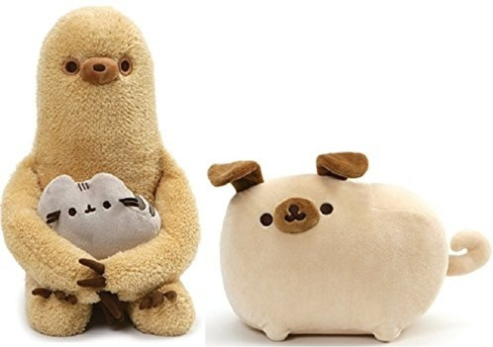 pusheen and sloth plush