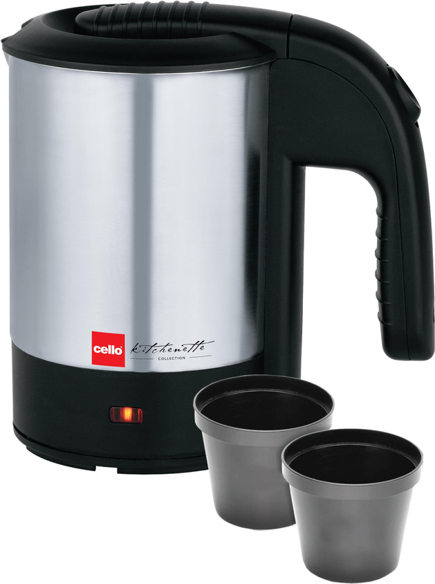 cello Quick Boil 700 Electric Kettle L, Black, Silver