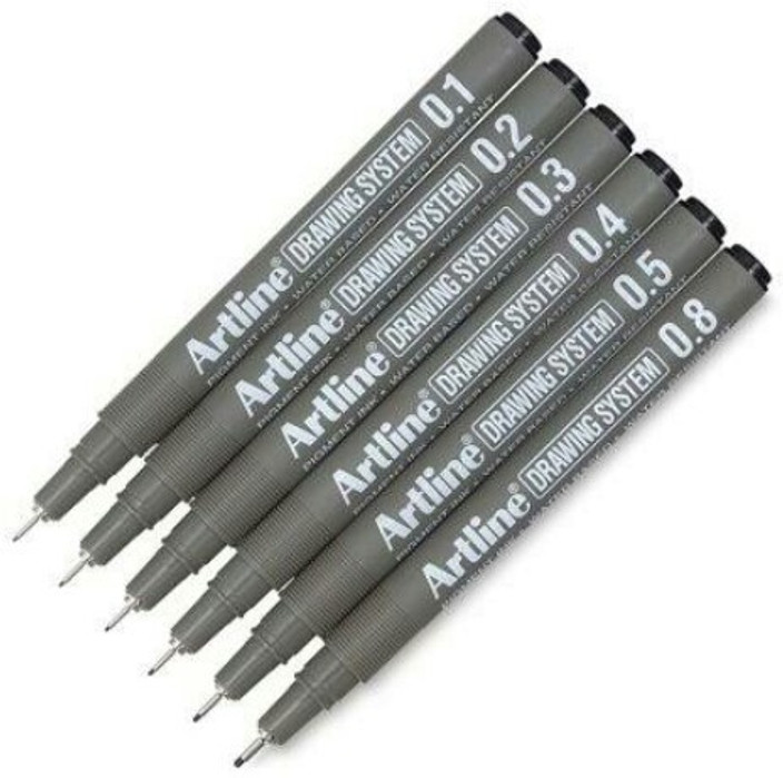 Zig Drafting Pen Set Gelly Roll Pens White Technical Drawing Pens