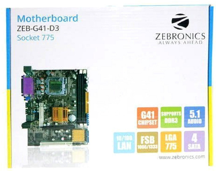 Computer Motherboard Zebronics G41 D2 Motherboard ZEBRONICS ZEB