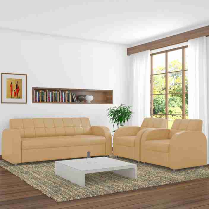 Adorn Homez Atlanta Leatherette 3 + 1 + 1 Sofa Set Price in