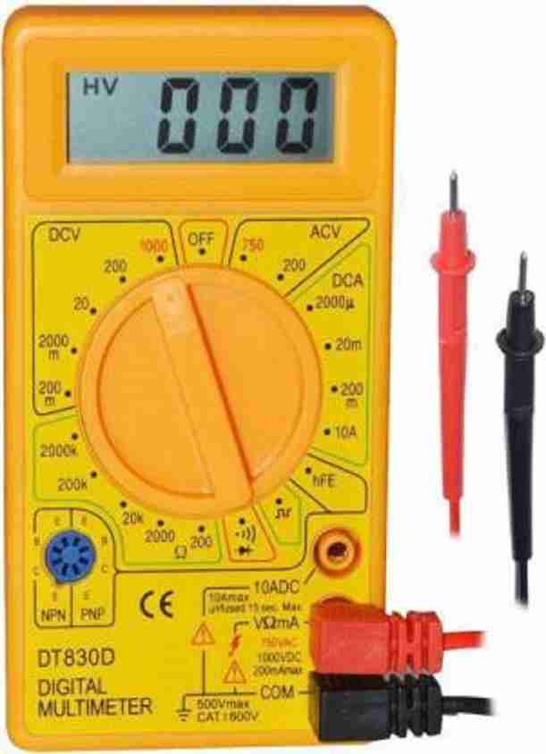 Digital Multimeter 9999 Counts - Auto Ranging AC/DC Voltage Current Tester With Backlight & Data Hold