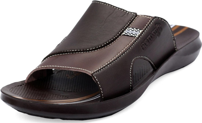 Aerosoft Chappal For Men Aerosoft Men Men's Brown Slipper Slippers - Main Image