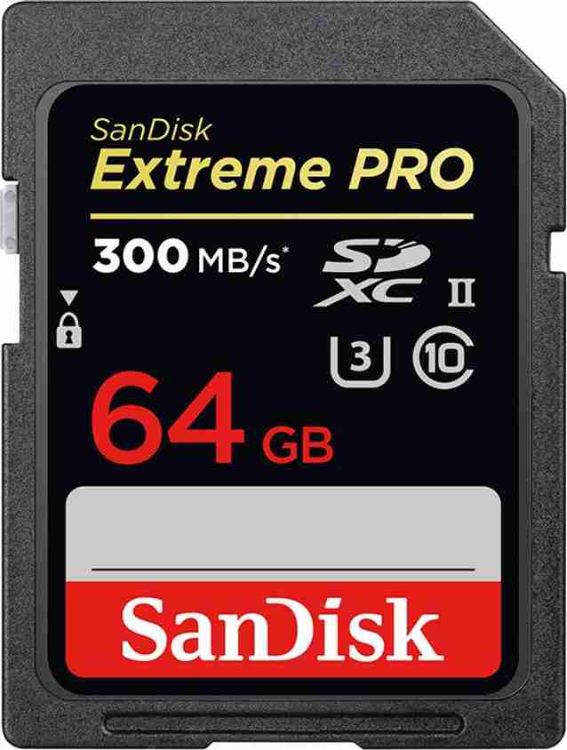 SanDisk SDSDXPK-064G-GN4IN Extreme Pro 64 GB SDXC Class 10 300 Mbps Memory  Card Compatible with Camera, Tablet, Mobile