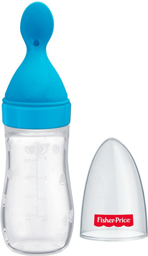 FISHER-PRICE Hassle, Spill Free Squeezy Cereal Spoon Feeder Easy to use,  Sterilize Travel Silicone