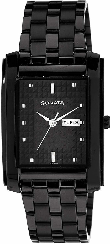 Stainless Steel Strap Sonata 7953nm02 Men's Watch Sonata 7953
