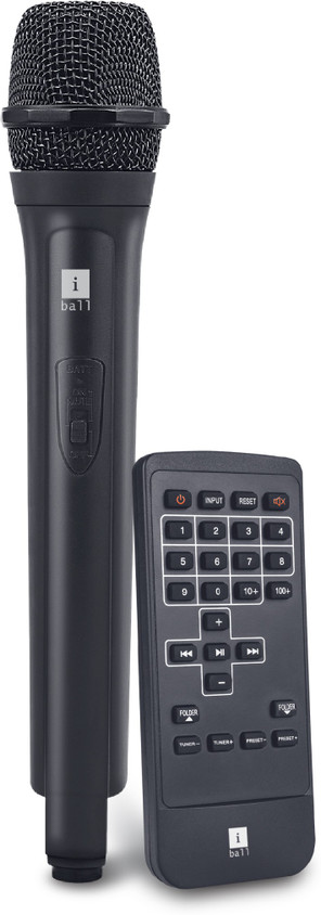 Wireless Mic Iball Karaoke System Iball Karaoke Barrel 15 W