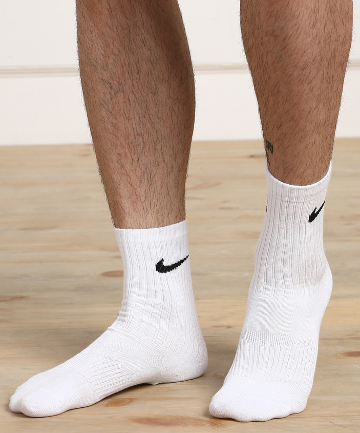 white nike trainer socks