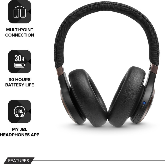 JBL Live 650BTNC with 30 Hours Playback and Voice Enabled Active