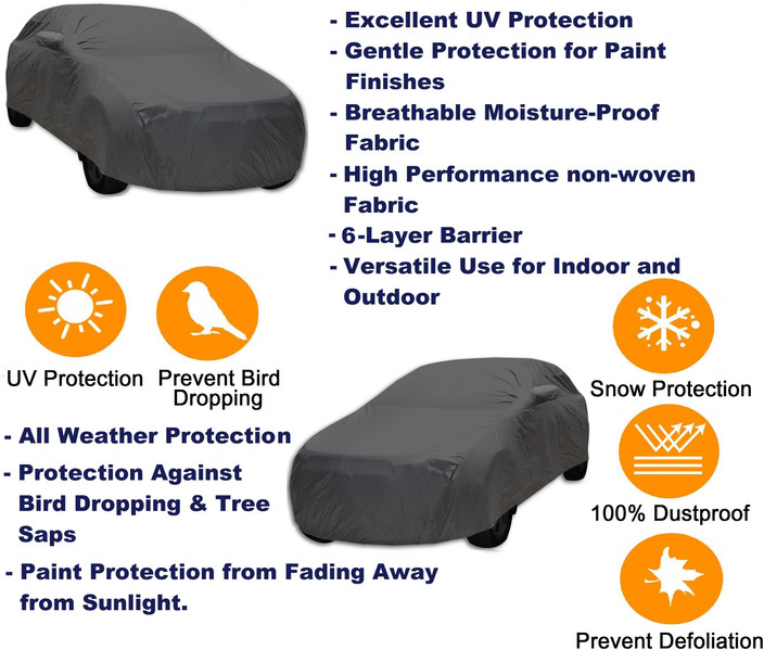 Amanzo Car Cover For Maruti Suzuki Alto 800 (With Mirror Pockets - Main Image