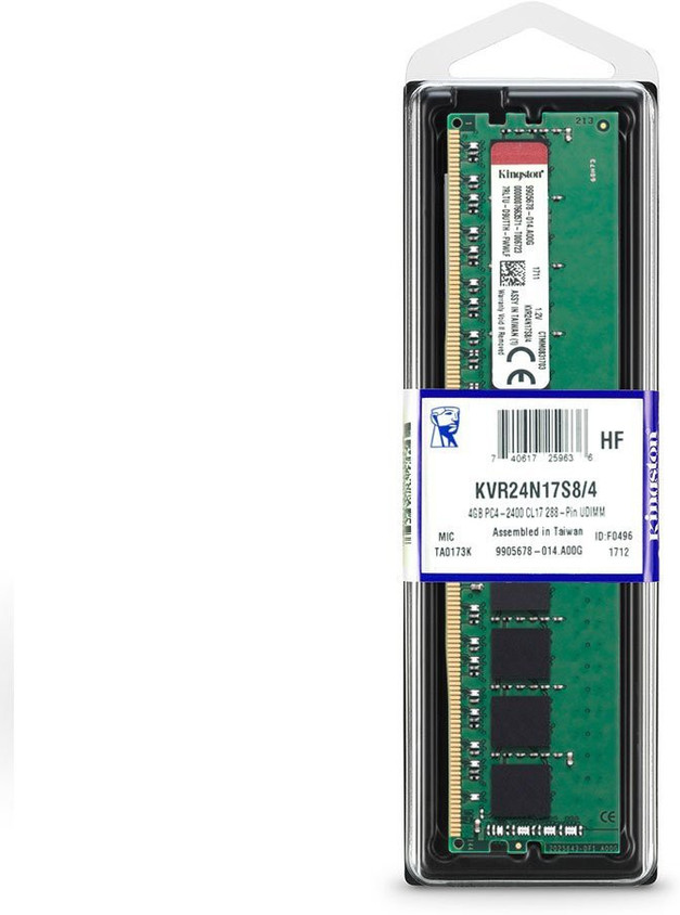 KINGSTON KVR24N17S8/4 DDR4 4 GB (Single Channel) PC