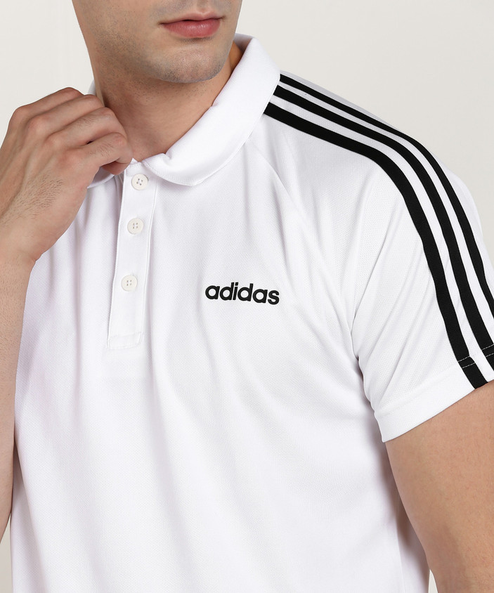 ADIDAS Sporty Men Polo Neck White T-Shirt Buy ADIDAS Sporty Men