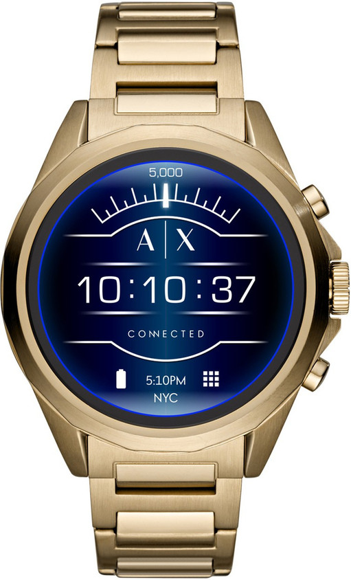 Gold Ax Connected Watch Buy Armani Exchange Drexler Gold Stainless