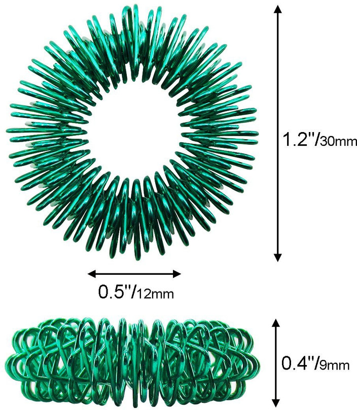 Fidget Toy 100 Pack Spiky Sensory Finger Rings, Acupressure Rings