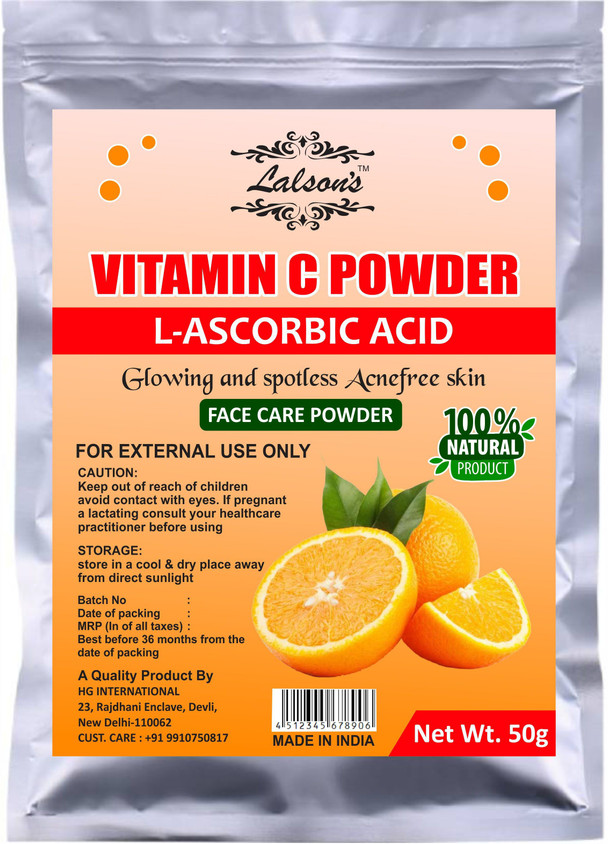 Lalson's Vitamin C Powder (L-Ascorbic Acid) For Use in Serums and Cosmetic  Formulations