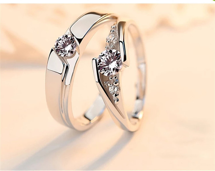 Blueshine Adjustable Flipkart Rings For Couples Brass, Stainless