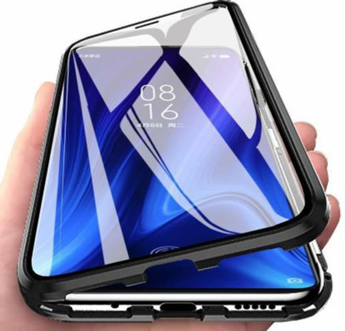 COVER MAGNETICA PER XIAOMI REDMI NOTE 9 PRO CUSTODIA CON RETRO VETRO TEMPERATO - Foto 4