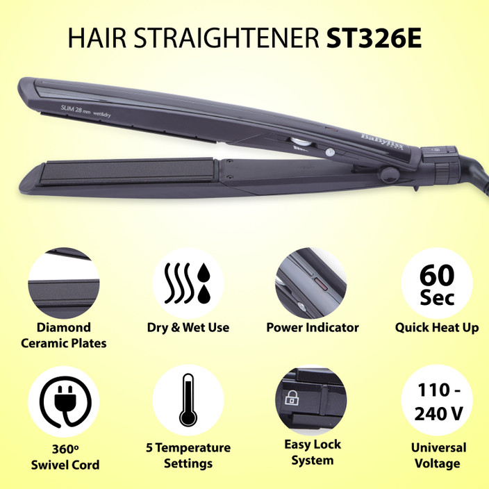 Babyliss St326e Babyliss Slim Diamond Ceramic Straightener