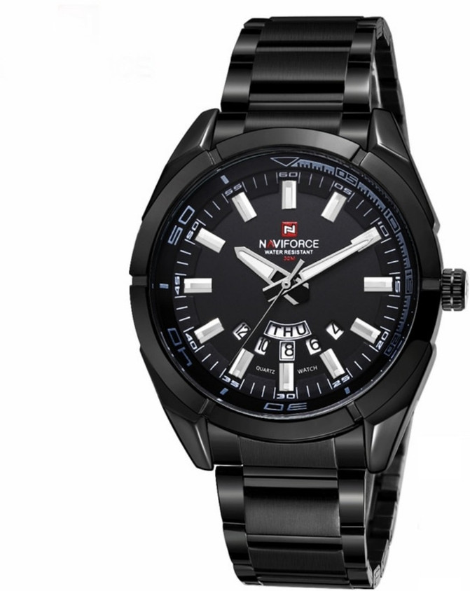 NAVIFORCE Design Stainless Steel Casual and Formal Wrist All Black Analog Watch - For Men - Buy NAVIFORCE Design Stainless Steel Casual and Formal Wrist All Black Analog Watch - For Men