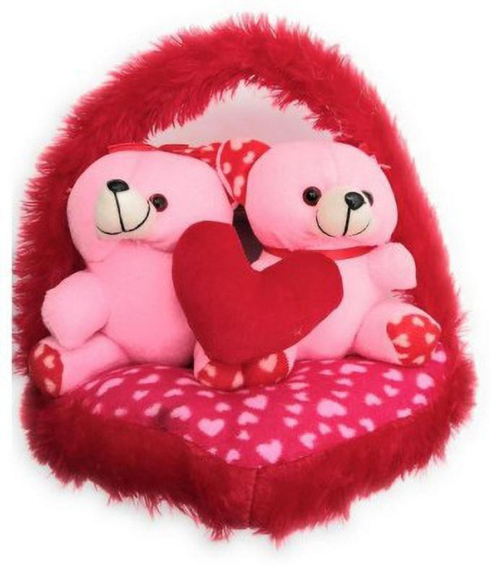 Teddy Bear St￭ Animal With Heart As Personalized Gifts For Her/Him, Custom Teddy Bear With Name Or Text For Girlfriend/Boyfriend On Birthday/Anniversary/Valentines Day (12 In-Red Heart