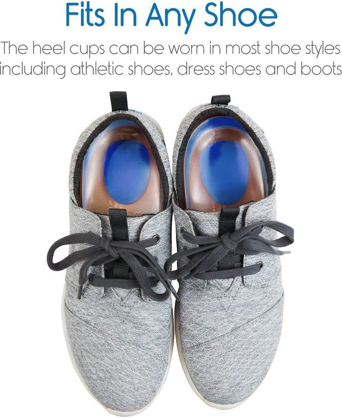 BELOWCLUB Unisex Silicone Gel Heel Pad Protector Insole Cups for Heel  Swelling Pain Relief Insole