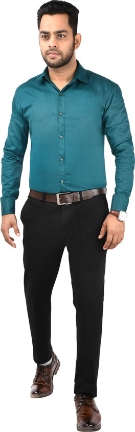 CRAFT HEAVEN Men Solid Casual Dark Green, Yellow, Green Shirt