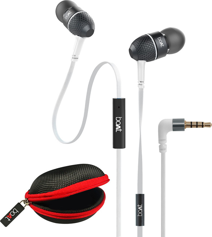 Wired Earphones Boat Bassheads 225 With Carrying Case Boat