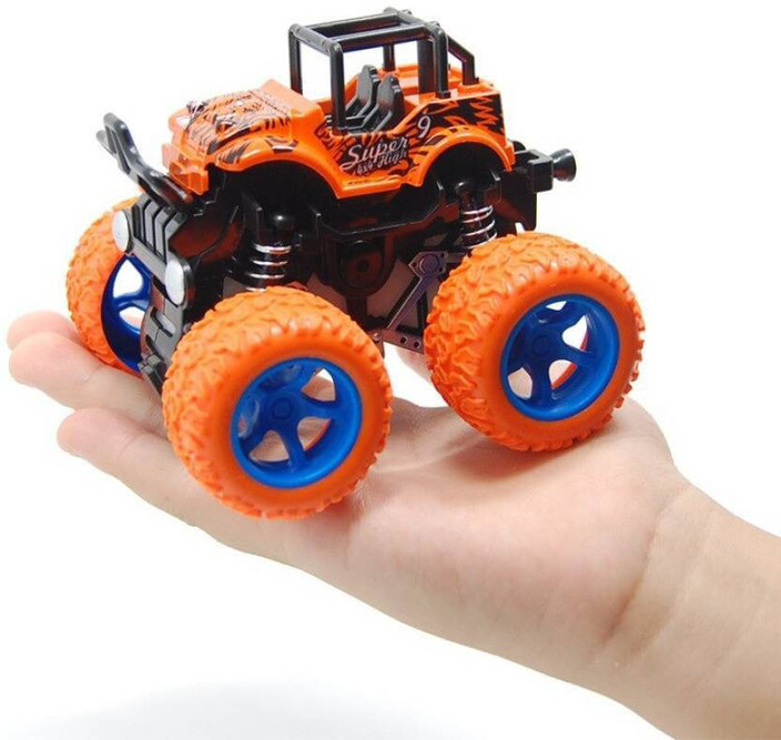 TWS 4pc 4WD Mini Monster Trucks Friction Powered Cars for Kids Big Rubber  Tires Baby Boys Super Cars Blaze Truck Children Gift Toys Mini Rock Crawler 